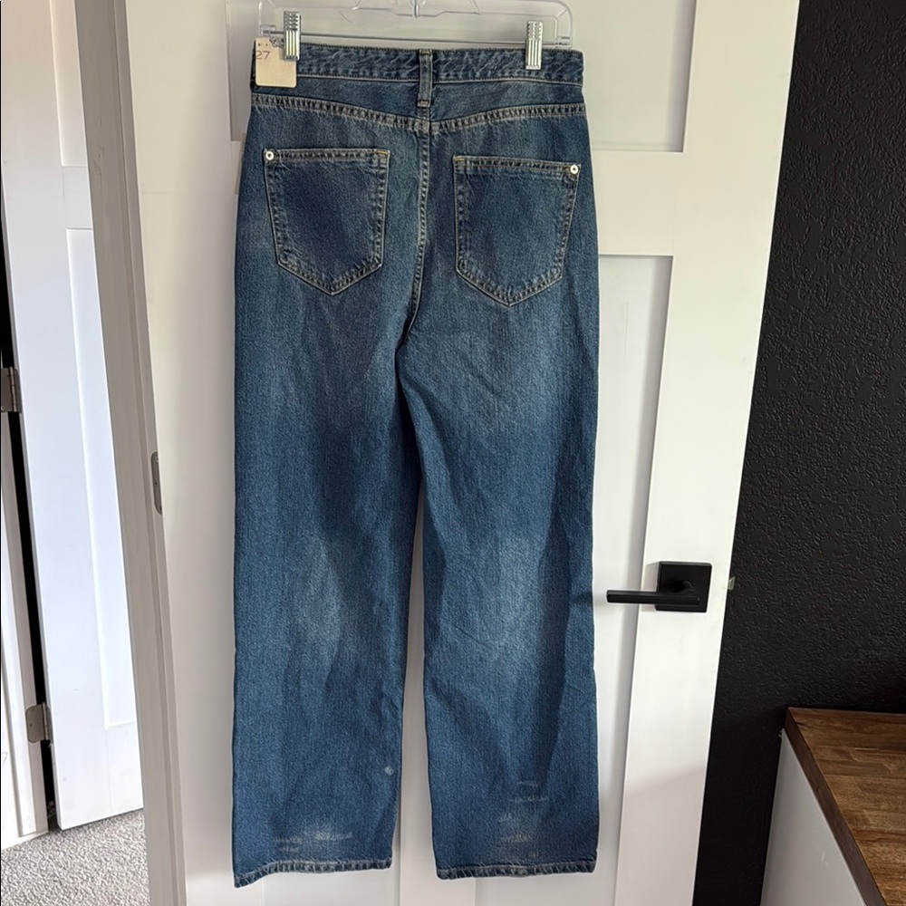 NWT Pilcro Anthropologie Distressed Blue Jeans Size 27 - Picture 8 of 9